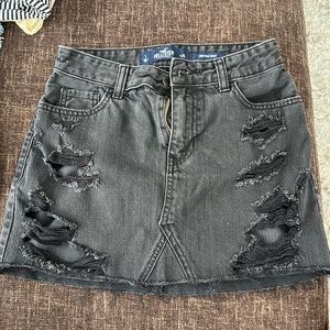 Hollister black denim skirt High Rise Size 1